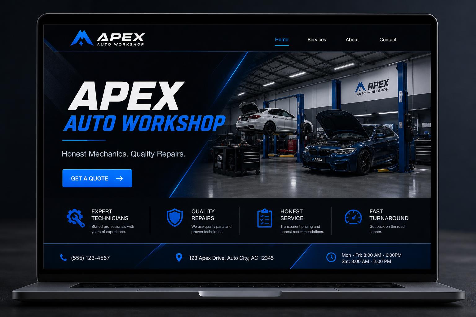 Website mockup